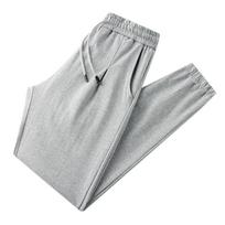 Men's Light Gray Ultra-Thin Cotton Sweatpants: Loose, Elastic Waist, Straight-Leg Casual Trousers M šviesiai pilka spalva