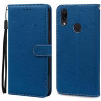 Redmi7 dėklas Redmi Note 7 dėklui Odinis piniginės tipo atverčiamas dėklas Xiaomi Redmi Note 7 viršeliui Note7 Pro apsauginis Fundas Coque Etui For Redmi Note 7 tamsiai mėlyna spalva