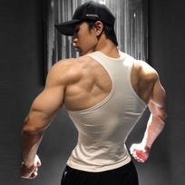 Ice Silk Large Size Men's Tank Top Summer Inner Wear Sleeveless Gym Crossbar Sports Tight Base Thin Style M balta