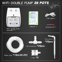 WiFi išmanioji dvigubo siurblio automatinė laistymo sistema – Mobilus nuotolinis valdymas balkonui ir vazoniniams augalams 20-pot smart dual pump