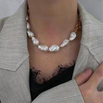Prancūziškas barokinis perlų vėrinys su OT sagtimi - Elegantiškas, universalus dizainas Resin Material