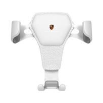 1 vnt. Svorio jėgos automobilio emblemos telefono laikiklis Laikiklis Oro spaustukas Stovas Priedai Porsche 911 918Spyder 928 944 968 Boxster Cayenne Macan Panamera balta