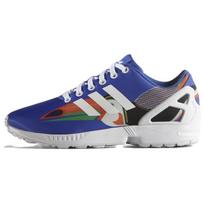Adidas Originals ZX Flux Patogūs Patvarūs Neslystantys Atsparūs Dilimui Žemi Laisvalaikio Bėgimo Bateliai Moteriški sportbačiai Mėlyni Balti S75697 36