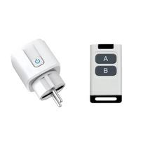 Universalus nuotolinio valdymo pultas Mini elektriniai lizdai 433MHZ Rf Išmanusis kištukas 220V 15A Vienas lizdas Jungiklis buitiniams prietaisams led šarminės žalios spalvos
