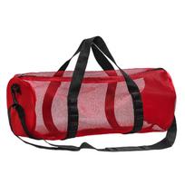 Extra Large Mesh Duffel Bag Scuba Dive Snorkel Totes Equipment with Zipper for Water Sports Beach Diving Snorkeling Gear raudona