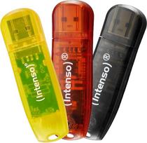 "Intenso USB 2.0 Stick" 3 x 8GB "Rainbow Line" - 3 atminties kortelių pakuotė, skirta duomenų perdavimui ir atsarginei kopijai kurti, geltona, raudona, juoda: Amazon.de: Kompiuteriai ir priedai
