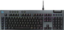 "Logitech G G915 X" laidinė žaidimų klaviatūra su dvigubo atspaudo PBT klavišų dangteliais, visiškai programuojamais klavišais, rudos spalvos taktiliniais GL jungikliais, skirta PC/Mac, DEU QWERTZ išdėstymas - juoda
