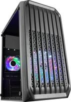 "Mars Gaming MC-S2 microATX" žaidimų kompiuterio korpusas, itin kompaktiškas, priekinės grotelės, 2 x FRGB ventiliatoriai, pilnas šoninis langas, palaiko aušinimą skysčiu iki 240 mm, juodas