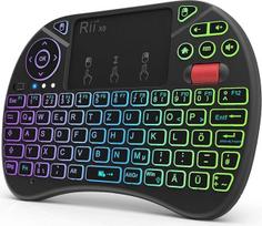 "Rii" mini belaidė klaviatūra su jutikliniu kilimėliu (I8+X8)