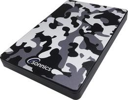 "Sonnics" 1 TB pilkos spalvos kamufliažinis išorinis nešiojamasis kietasis diskas, suderinamas su "Windows PC", "Mac" kompiuteriais, išmaniaisiais televizoriais, "Xbox One/Series X" ir PS4/PS5
