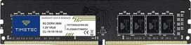 "Timetec" 8GB DDR4 2666 MHz (PC4-2666V) PC4-21300 UDIMM staliniams kompiuteriams skirta operatyvioji atmintis - ne ECC, be buferizavimo, 288 kontaktų, 1,2 V, CL19 DIMM atminties modulis