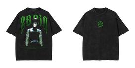 Jujutsu Kaisen Zenin Maki Anime Harajuku Vintažiniai skalbti marškinėliai Medvilniniai Vyriški Gatvės stiliaus Per dydį Moteriški Trumpomis rankovėmis Unisex Y2k L smėlis