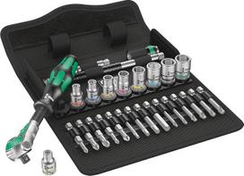 "Wera 8100 SA Zyklop" greitųjų lizdų rinkinys metrinis 1/4 (6,3 mm) 28 dalių 05004016001