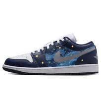 Jordan Air Jordan 1 Vintažiniai krepšinio batai Moteriški žemi Mėlyni/Balti 553560-141(Komanda181-) 35.5