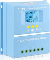 100A saulės baterijos MPPT ir LCD ekranas Blau