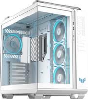 ASUS TUF Gaming GT502 Horizon TG ARGB White Modular Dual Chamber korpusas (panoraminis dizainas, 4 iš anksto sumontuoti ARGB ventiliatoriai, priekinis skydelis, greitaeigė C tipo USB, baltos spalvos)
