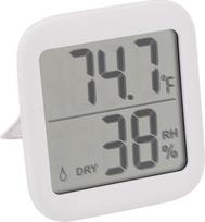 Cryfokt Präzises Digitales Thermometer-Hygrometer, Mehrzweck-Funktionalität, LCD-Display, Temperatur- und Luftfeuchtigkeitsmesser für Räume, Luftbefeuchter, ABS, 2,68 X 2,93 X 0,59 Zoll