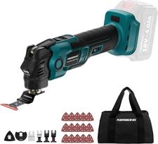 Daugiafunkcinis įrankis, suderinamas su "Makita" 18 V akumuliatoriais, CSM001 bešepetėlinis osciliacinis įrankis "pasidaryk pats" su amortizacijos sistema, 3,6° osciliacijos kampas, 6000-20000 aps/min (be akumuliatoriaus)