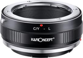 K&F CONCEPT C/Y-L rankinio fokusavimo objektyvo laikiklio adapteris, suderinamas su "Contax/Yashica" (C/Y) objektyvu ir L-mount fotoaparato korpusu