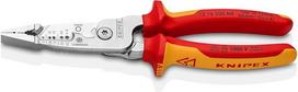KNIPEX daugiafunkcinės elektriko replės Metrinis modelis Chromuotos izoliuotos replės su daugiakomponentėmis įvorėmis, patvirtintos VDE, 200 mm 13 76 200 ME