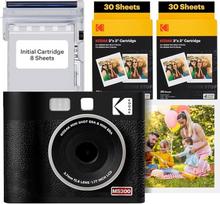 KODAK Mini Shot 3 ERA 4PASS 2-in-1 momentinis fotoaparatas ir nuotraukų spausdintuvas (7,6 x 7,6 cm) Momentinis fotoaparatas + 8 lapai + 60 lapų kasetė - juoda