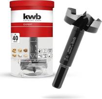 kwb Forstner grąžtas, skersmuo 40 mm, puodo grąžtas (medienai, kaltinė grąžto galvutė, specialus šlifavimas, greitas skylių gręžimas be plyšimų, 4 pusių šlifuotas centravimo antgalis, skirtas akumuliatoriniams atsuktuvams ir gręžtuvams)