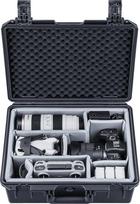 Lykus PVC1 vandeniui atsparus dėklas su paminkštintais skirtukais, skirtas fotoaparatams, objektyvams, dviems DJI Mavic/Air/Mini dronams