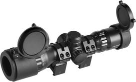 Minidiva Tactical 3-9x32 AOL šautuvo optinis taikiklis su raudonu/žaliu apšvietimu ir Mil Dot tinkleliu Sulankstomi šautuvo optinio taikiklio gaubtai Nuimami keturšakiai žiedai