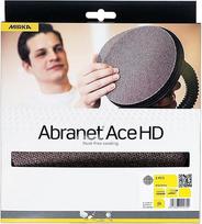 Mirka Abranet Ace HD tinkliniai šlifavimo diskai 225 mm skersmens Velcro / grūdėtumas P80 / 5 diskai / skirti gipso kartono šlifavimo mašinoms sienų ir lubų šlifavimo mašinoms / kietiems paviršiams, medienai, lakui, metalui šlifuoti