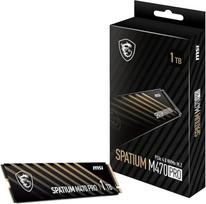 MSI SPATIUM M470 PRO SSD 1TB - PCIe 4.0 NVMe M.2 vidinis kietasis kietasis diskas, 6000MB/s skaitymo ir 4500MB/s rašymo greitis, 3D NAND, integruota duomenų apsauga, centras - 5 metų kokybė (320TBW)