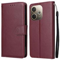 For Oppo A6 Pro 5G Case Splicing Imprinted Rhombus Leather Cover with Wrist Strap C