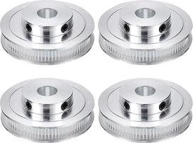 QUARKZMAN 4 Stück GT-2 Riemenscheibe Synchronrad 80 Zähne 12,7mm Bohrung Passend Für 6mm Breiter Riemen Aluminiumlegierung Zahnriemenscheibe Für 3D Drucker CNC Maschine