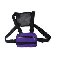 Madingi krūtinės krepšiai Hip Hop Reguliuojami Crossbody Krepšiai Vyrai Moterys violetinė