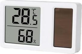 Raumthermometer, Hygrometer, digitales Solarthermometer und Hygrometer, Mi-ni Temperatur- und Luftfeuchtigkeitsmesser mit großem Bereich von -10 bis 50 °C