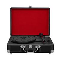 Patefonas su garsiakalbiais Vintage fonografo grotuvas Stereo garso juodas JAV tipo EU Plug juoda
