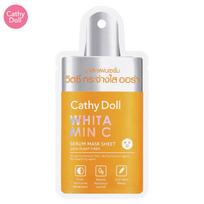 Cathy Doll Whitamin C serumo kaukės lakštas, tolygus odos atspalvis, padidina spindesį, švelni oda, 20 gx 1 vnt / 3 vnt - Tailando odos priežiūra 20 g