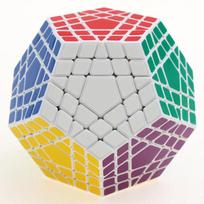 „Shengshou Gigaminx 5x5 Magic Speed ​​Cube“ be lipdukų profesionalūs „Fidget“ žaislai „Cubo Magico“ dėlionė „Shengshou Wumofang 5x5x5“ balta