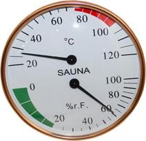 Sauna-Thermometer und Hygrometer, Wandmontage, Temperatur- und Luftfeuchtigkeitsmesser mit gewölbtem Glas, Dampf-Spa-Haus, 10-120 °C Bereich