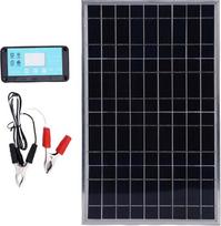 Solar-Ladegerät für RV-Photovoltaik-Panel, 100 W, Solarenergie-Set, Autobatterie-Wechselrichter, Marine-Anhänger, ATV, Fernkabine, Off-System, erneuerbare Energie, REN
