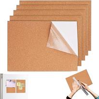 Stačiakampio formos 1 mm storio lipnios kamštinės lentos, skirtos sienoms, grindims, padėkliukams ir dekoravimo projektams, 21 x 30 cm, universalus pritaikymas amatams, 5 vnt.