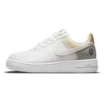 Nike Air Force 1 Crater GS Move To Zero - White Orange Kids Sneakers DH4339-100 35.5
