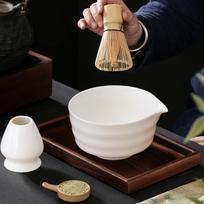 2 dalių keraminė matcha dubenėlio arbatos puodelis su snapeliu ir plakiklio laikikliu Tradicinis japoniškas