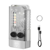 Nešiojamas LED žibintuvėlis su 365 nm UV šviesa, daugiafunkcis raktų pakabuko žibintuvėlis, magnetinis darbo žibintuvėlis skaidri