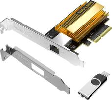 WAVLINK 10G Base-T PCIe tinklo kortelė, 10000/5000/2500Mbps PCI Express Ethernet adapteris su AQC113 valdikliu, 10G tinklo kortelė "Windows 11/10" ir "Linux" su žemo profilio laikikliu