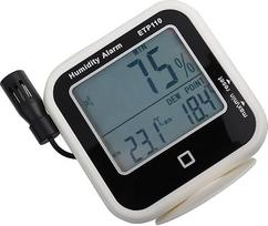 Zerodis Digitales ThermO-Hygrometer, Genaue Temperatur- und Luftfeuchtigkeitsmessung mit Taupunkt und LED-Alarm für den Heim- und Laborgebrauch