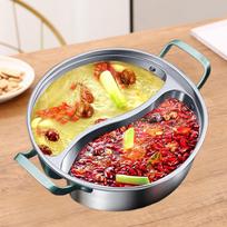 316 nerūdijančio plieno skirstytuvas, skirtas Shabu maisto ruošimui 32cm yellow