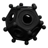 Senovės Romos Dodekaedro Ornamentas 3D Spausdintas Tuščiaviduris Dodekaedras Istorinė Dekoracija juoda