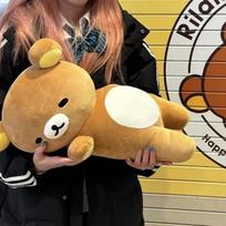 Rilakkuma pliušinė pagalvė Mielas gyvūnas meškiukas kimštas lėlė Kuma pliušiniai žaislai pagalvėlė Kawaii kambario dekoras žaislai automobilio atlošas dovana vaikams 35cm