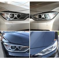 Anglies pluošto priekinių žibintų antakiai Vokeliai Apdailos Voko Dangtelis Dekoro Stiliaus Lipdukas 1 Pora BMW F30 F34 320i 325i A