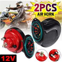 2 vnt. 300 dB sraigės formos automobilio garsinis signalas 12V/24V sunkvežimiui, vilkikui, visureigiui, kemperiui, traukiniui, sunkvežimiui, valčiai, garsus, universali 12V raudona